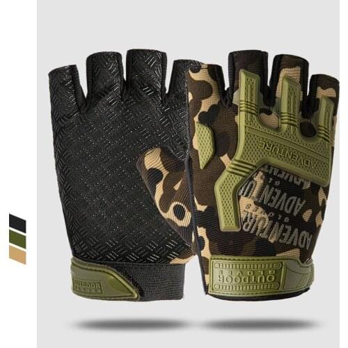 Tactical gloves outdoor field live-action anti-terrorist army fans fighting riding shooting non-slip sports half-finger gloves