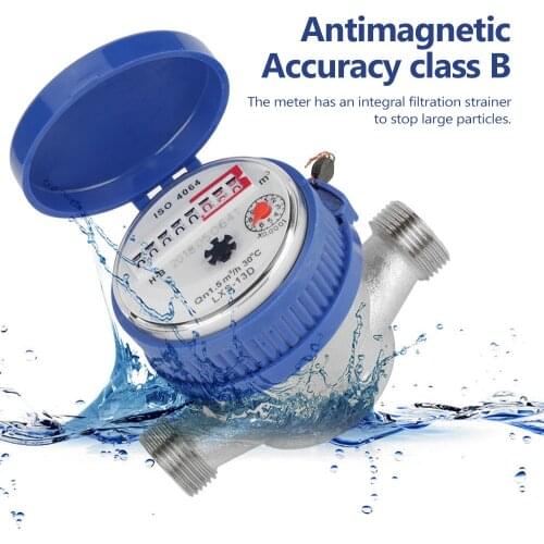 Intelligent Water Meter Household Mechanical Rotor Type Cold Water Meter Pointer Digital Display Combination Water Meters