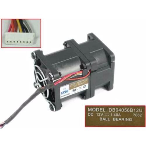 AVC DB04056B12U P082 Server Cooling Fan DC 12V 1.40A 40x40x56mm 8-Wire