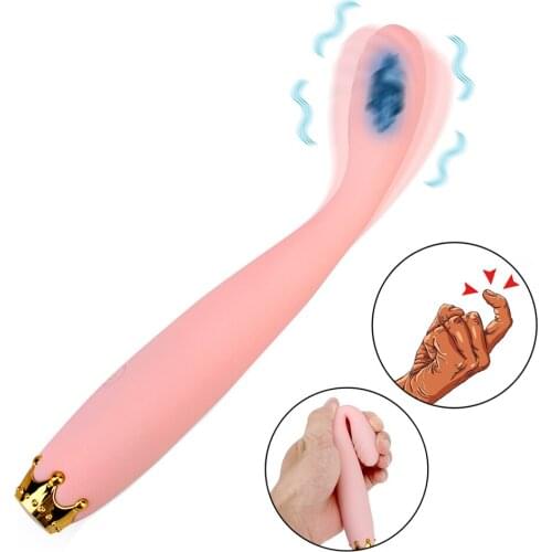 18cm Sexy Spoon G Spot Stimulator Vibrators Women Masturbator Clitoris Vaginal Massager Anal Plug Dildo Erotic Toys For Sex Shop