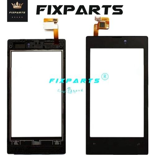 High Quality 4.0" For Nokia Lumia 520 N520 Touch Panel Screen Sensor Digitizer Outer Glass Lens Black With Frame Tracking Code