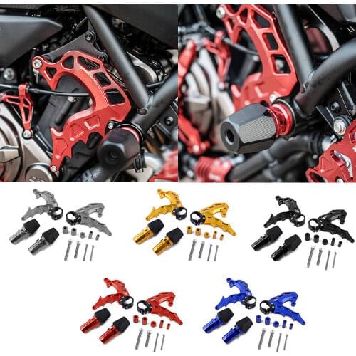 LJBKOALL FZ-07 MT-07 Frame Sliders Crash Pad Protector Engine Guard for Yamaha MT 07 FZ 07 MT07 FZ07 2014 2015 2016 2017 2018