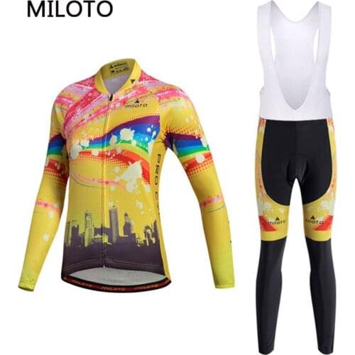 Miloto Long Sleeve Cycling Jersey Women Autumn Pro Racing Sport cycling clothing maillot ciclismo roupa ciclismo Cycling set