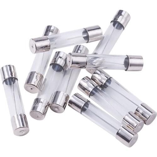 10-30 Pcs 6x30mm Fast Blow Type Glass Tube Fuses 1-15A Fast Blow Amplifier Energy Lamp Glass Tube Fuse Assorted Kit