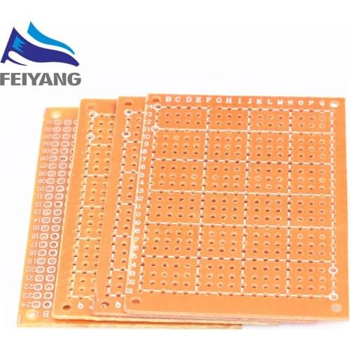 10Pcs 5*7 PCB 5x7 PCB 5cm 7cm DIY Prototype Paper PCB Universal Board yellow