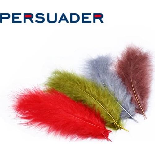 12 optional Colors 40pcs/pack Dyed Turkey Marabou feather cheap Woolly Bugger Tying materials quilling feather hand selected