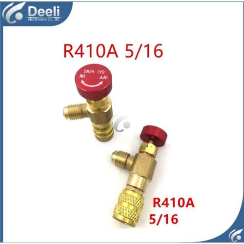 2pcs/lot new Air Refrigeration Charging Adapter refrigerant retention control valve Air conditioning charging valve R410A 5/16