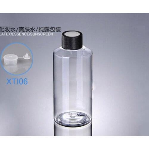 300pcs/lot 150ml Black Ribbed Screw top cap refillable bottle Bottles Transparent Empty Bottle