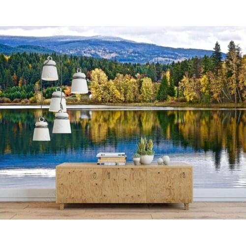 3d photo wallpaper custom mural Beautiful lakeside woods in Europe and America decor 3d wall murals wallpaper in the living room