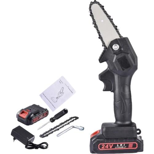4 Inch Mini Electric Chain Saw Wood Cutting With Lithium Battery Pruning Chainsaw Garden Tool Rechargeable Woodworking Tool
