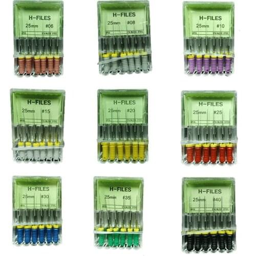 5Box /Lot Dental Tools Root Cannal Endo H File 25mm Stainless Steel Endodontic Instruments Dentist Odontologia