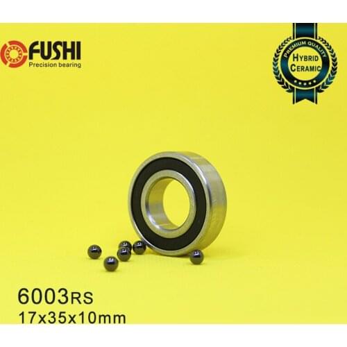 6003-2RS Hybrid Ceramic Bearing 17x35x10 mm ABEC-1 ( 1 PC ) Bicycle Bottom Brackets & Spares 6003RS Si3N4 Ball Bearings 6003 2RS
