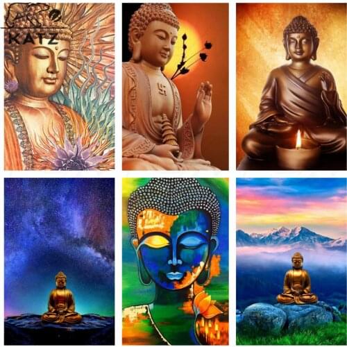 Buddhist Diamond Painting Buddha Bergamot Embroidery Crossing Diy Religious Mosaic Art Gift Cross Stitch Home Decoration