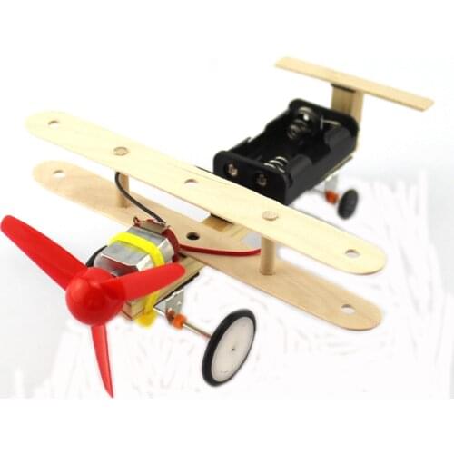 Childrens handmade diy technology small production material package, electric taxi aircraft model material toy