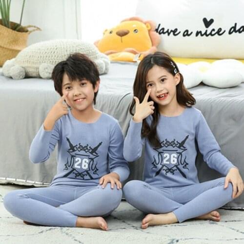 Children Pajamas Autumn Clothing Set For Boys Girls Winter Tops + Short Pants Sleepwear Cartoon Dinosaur Cotton Kids Pyjamas