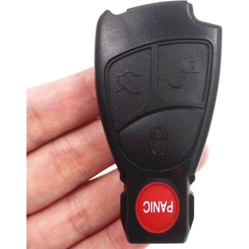 HKOBDII 3+1 buttons Remote Keyless Smart Key fob Case Shell Without Battery Holder clip for Mercedes-Benz MB