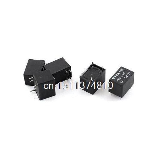 JRC-21F DC 12V 2A Coil 6 Pins General Purpose Power Relays 5 Pcs