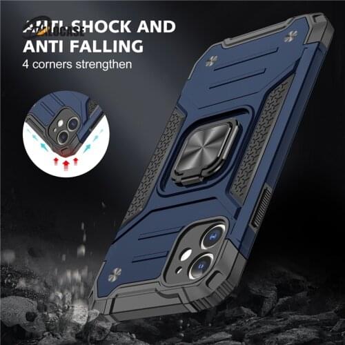 Magnetic Metal Finger Ring Holder Case For iPhone 12 Mini 11 Pro Max Back Cover for iPhone Xs Max XR X 8 7 6 6s Plus SE 2020