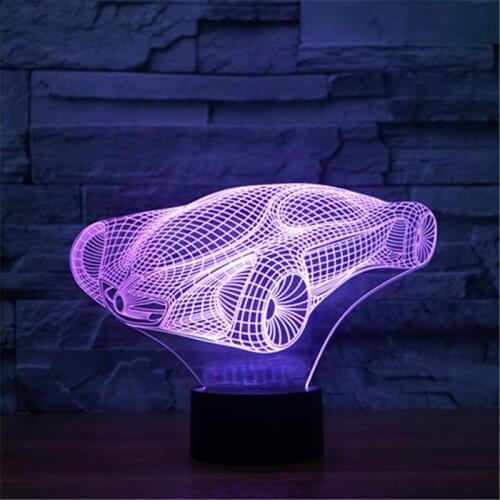 Tank Sports Car 3D Table Lamps For Living Room Tractor Excavator BulldozerVehicle Trailer Truck Lighting 3D Table Desk Lamp