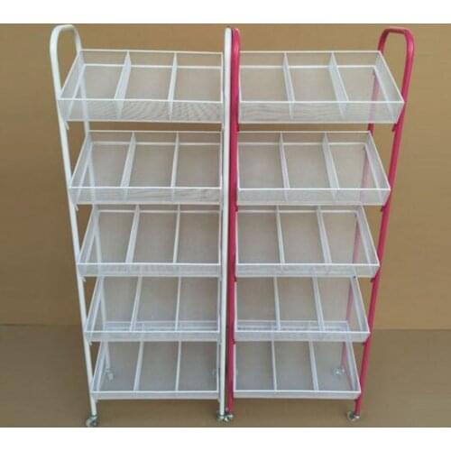 Small boutique shelves. Wrought iron nail polish shelf. Four layers trolley umbrella stand