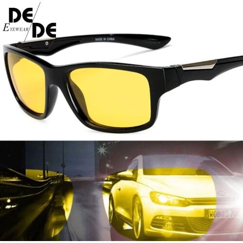 New Unisex Yellow Lenses Sunglasses Men Women Sunglasses Night Vision Goggles Car Driving Driver Glasses Eyewear UV400