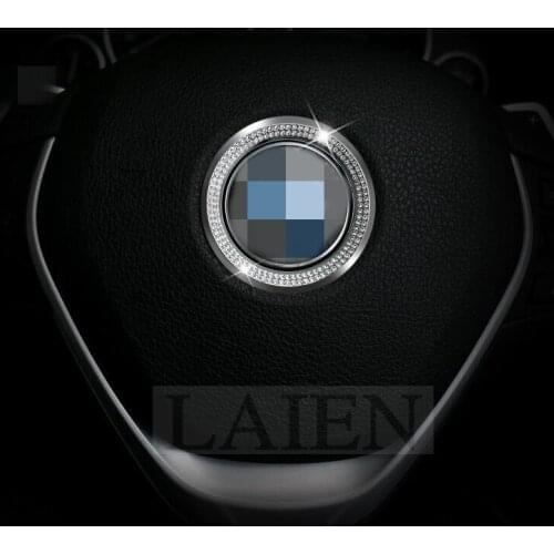 GR-SW4 New Arrival 3D steering wheel diamond aluminium alloy Sticker case for E39 E36 E60 E90 E34 BMW E46 car styling