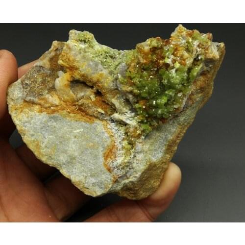143g Natural RARE Pyromorphite green lead ore natural mineral crystals teaching specimen collection from China