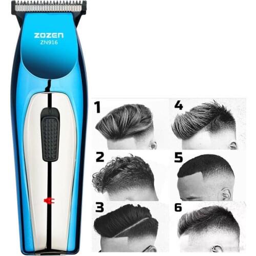 Professional Rechargeable Hair Trimmers Electric Cordless Close Hair Cutting Clipper T-Blade Trimmer Cordless Outliner Grooming