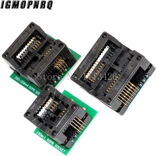 SOP16 to DIP8 Wide-body Seat Wide 150mil 200mil 208mil 300mil Programmer SOP8 Adapter Socket for EZP2010 EZP2013 CH341A IC test