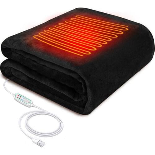 45*80cm USB 5V Electric Heating Shawl Washable 3 Heat Settings With Timing Function Heated Blanket