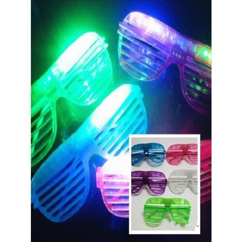 LED Shutters Glasses Glasses Light Up Rave Toys For Halloween Masquerade Mask Dress Up Christmas Party Decoration Supplies