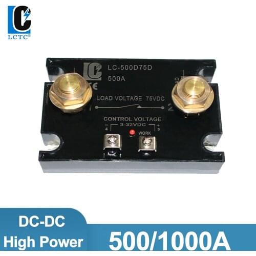 500A 1000A DC-DC Solid State Relay SSR Voltage DC Relay Battery DC Motor DC Control DC