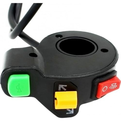 3 In 1 Universal Motorcycle Bicycle Handlebar Headlight Turn Signal Horn Switch Easy to Install Multifunctional Horns