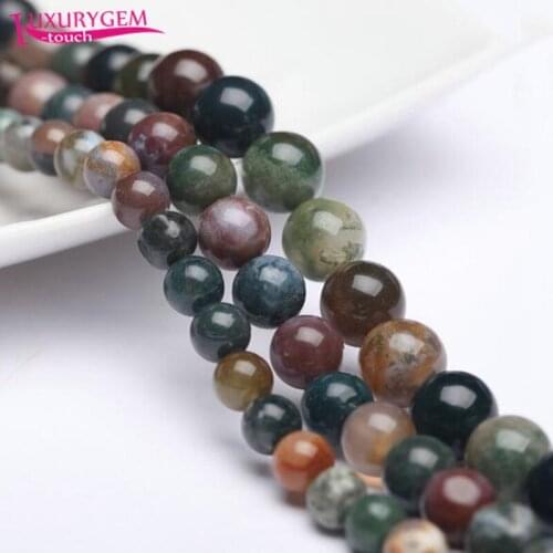 High Quality Natural Multicolor Agates Stone Round Loose Spacer Smooth Beads 2/3/4/6/8/10/12/14/16/18/20mm 38cm sk81