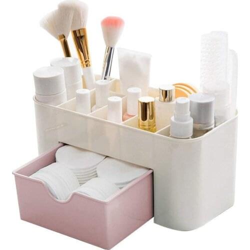 1/2Pcs Plastic Storage Boxes Cosmetics Makeup Brush Holder Jewelry Storage Drawer Organizers Sundries Storage Rack Organizer