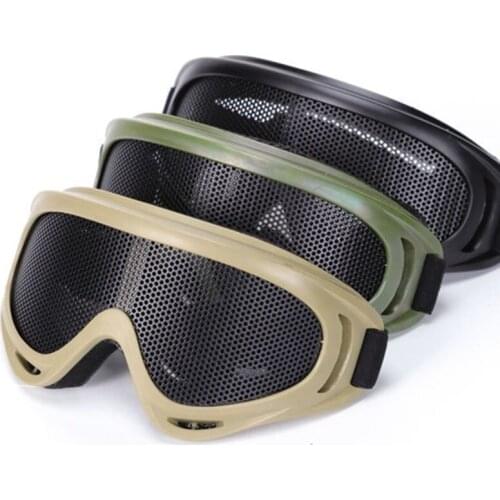 Glasses X400 Protection Sport Iron net PC frame safety goggles Outdoor CS Tactical Glasses