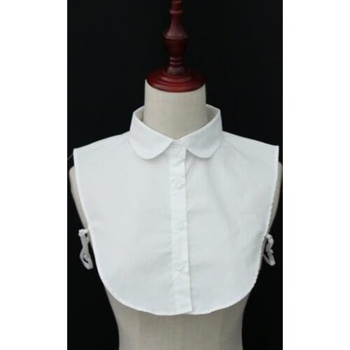 Women Girls False Collar Fake Half Shirt Blouse Retro Cotton Detachable Removable Collar Bib
