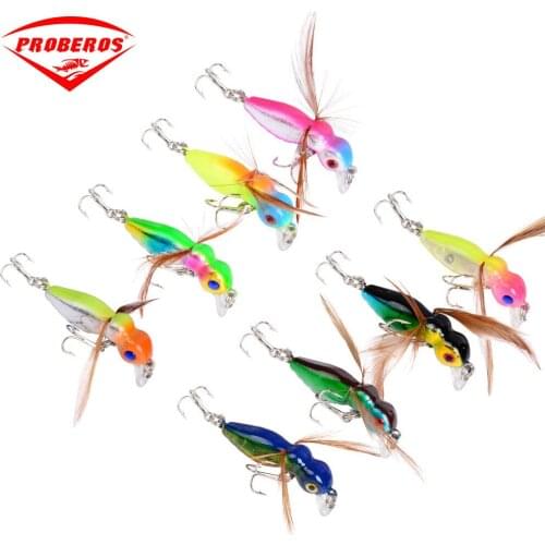 1Pcs/45mm/3.6g Bee Bird Fishing Bait Lures Carp Wobblers Fishing Tackle Artificial Lifelike Popper Hard Bait Fishing Lures