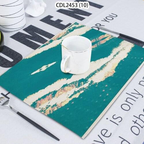 1 Piece Ski Pattern Landscape Printed Napkin Cloth Home Table Decoration Table Mat Untersetzer Coaster 42 * 32 Servilletas Tela