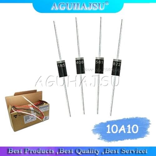 10pcs/lot 10A10 1000V 10A R-6 Charging high power in-line rectifier diode