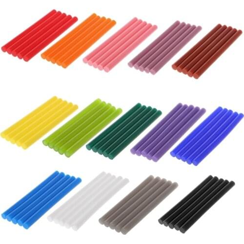 5Pcs Hot Melt Glue Stick Colorful 7x100mm Adhesive For DIY Craft Toy Repair Tool Drop Ship