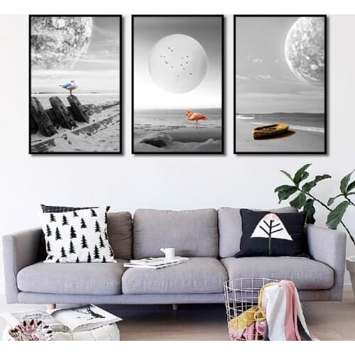 Abstract Poster Bright Color In Gray world Picture Canvas Painting For Living Room Home Wall Art Aisle Painting Modern Decor