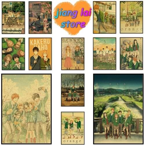 Hot Anime orange Posters Painting Wall Art Animation Pictures Decor Living Room Bedroom Home Decoration Posters