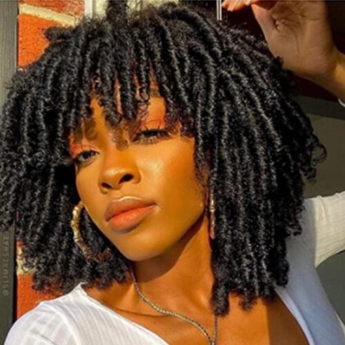 Beaudestiny Synthetic Hair Knotless Braided Wigs Dreadlock Hair Wig For Black Men Women Natural Black Synthetic Dreadlocks Wig