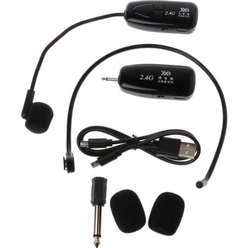 2.4G Wireless Microphone Headset Megaphone Radio Mic For Speech Loudspeaker New