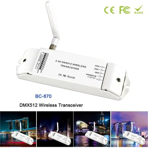 BC-870 DC 5V-36V DMX512 Wireless Transceiver Multi-usage DMX signal transmitter set as a receiver or emitter controller