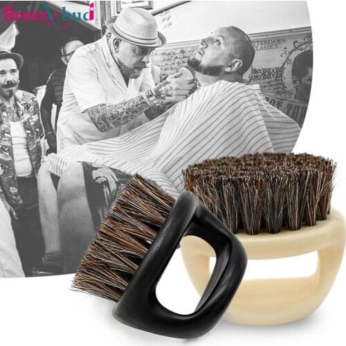 Wild Boar Fur Mens Shaving Brush Portable Barber Salon Facial Beard Cleaning Appliance Shave Tool with Handle for Men