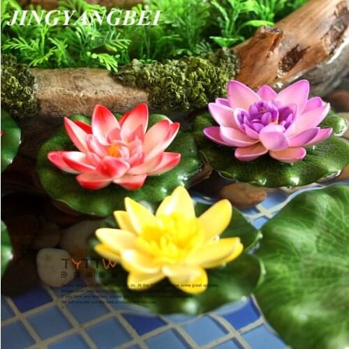 10cm EVA Water lily Hibiscus decoration artificial flowers home Pool decoration