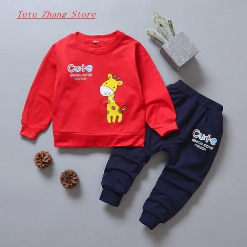 Baby Boys Clothes Spring Autumn Long Sleeve Tops+Navy Pants Outfits Roupa Infantil Menina Brand Girls Jogging Clothing Bebes