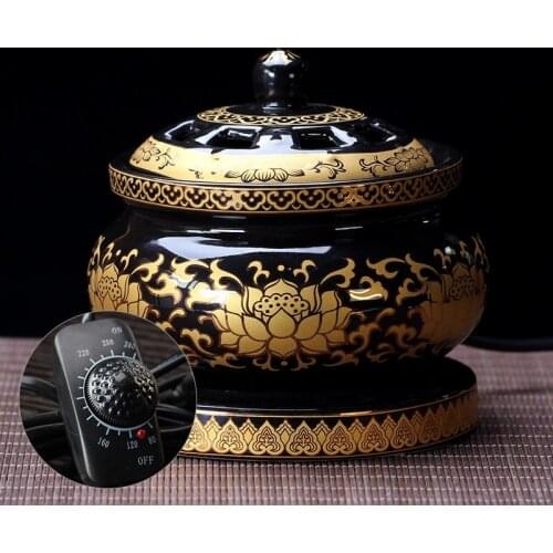Electric Large Incense Burner Ceramic Portable Decor Incense Burner Buddha Quemadores De Incienso Buddhist Supplies OO50XL